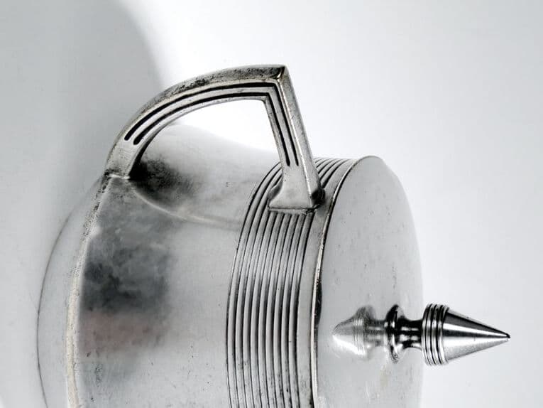 Cukiernica Art Nouveau, mosiądz srebrzony, WMF, Niemcy, początek XX w. - 187638