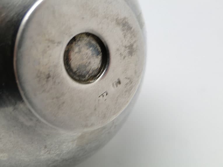 Cukiernica mid-century modern, mosiądz srebrzony, Polska, lata 60. - 187661