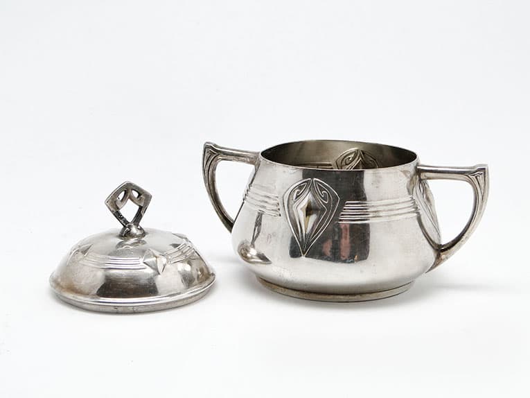 Art Nouveau sugar bowl, silver-plated brass, WMF, Germany, early 20th c. - 187695