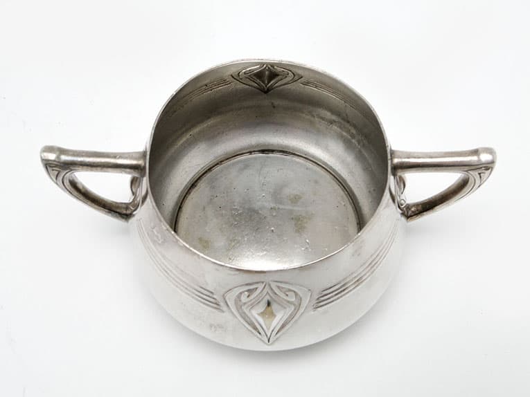 Art Nouveau sugar bowl, silver-plated brass, WMF, Germany, early 20th c. - 187692