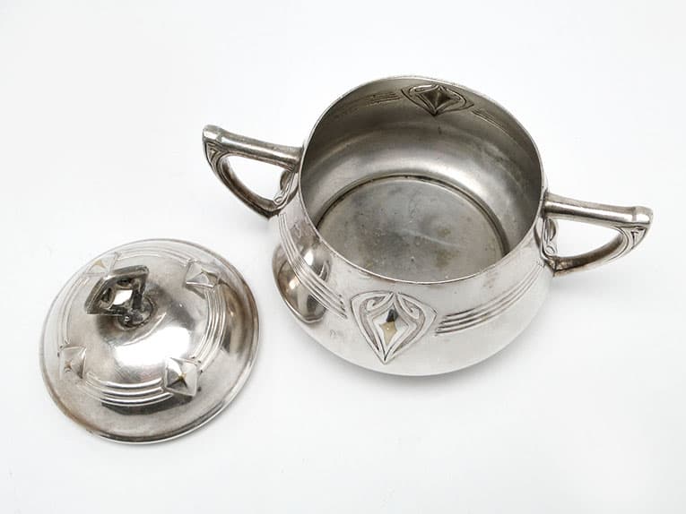 Art Nouveau sugar bowl, silver-plated brass, WMF, Germany, early 20th c. - 187694