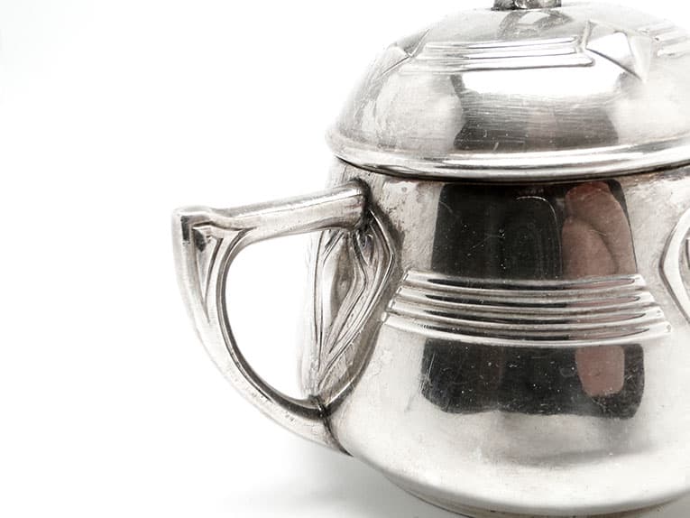 Art Nouveau sugar bowl, silver-plated brass, WMF, Germany, early 20th c. - 187687