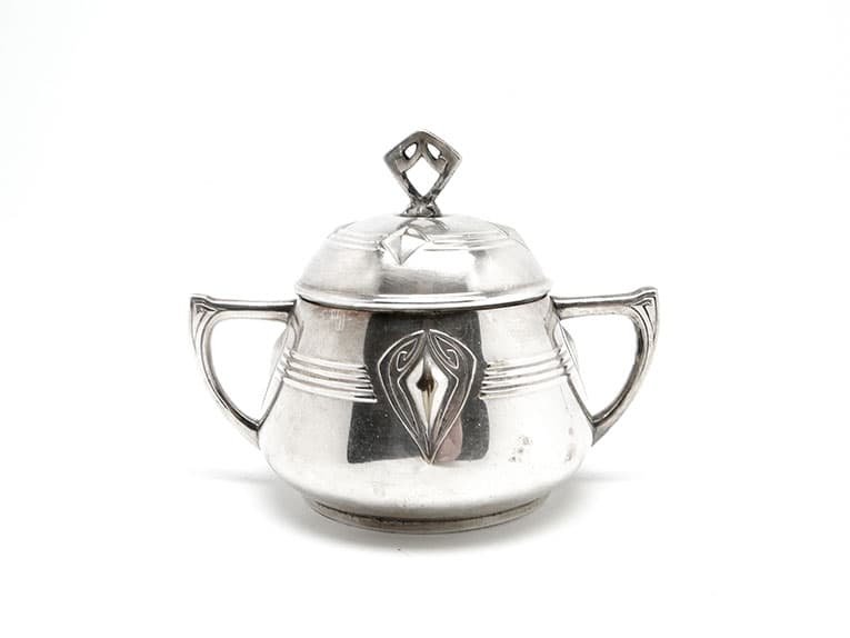 Art Nouveau sugar bowl, silver-plated brass, WMF, Germany, early 20th c. - 187683