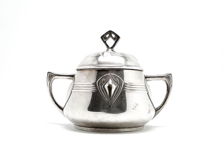 Art Nouveau sugar bowl, silver-plated brass, WMF, Germany, early 20th c. - 187684