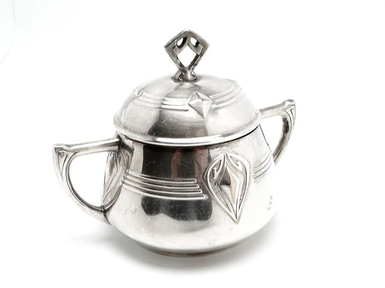 Art Nouveau sugar bowl, silver-plated brass, WMF, Germany, early 20th c. - 187686