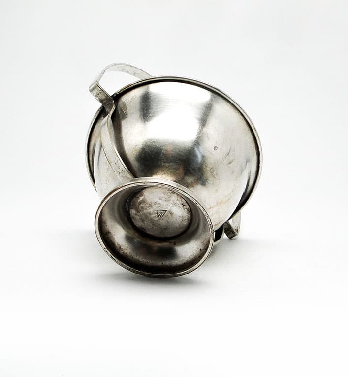 Art Deco sugar bowl, silver-plated brass, Poland, 1920s. - 187738
