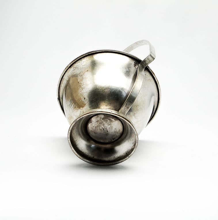 Art Deco sugar bowl, silver-plated brass, Poland, 1920s. - 187739
