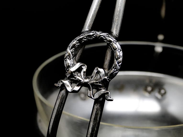 Art Nouveau sugar bowl, silver-plated brass, Poland, 1930s. - 187776