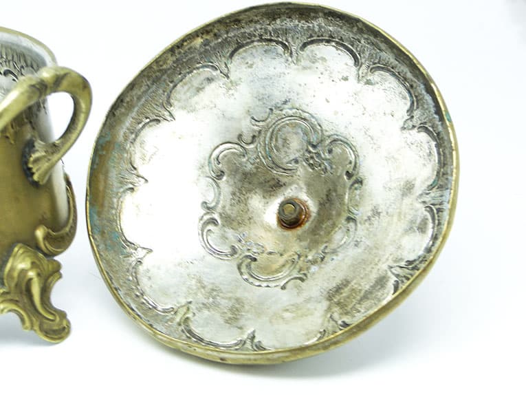 Cukiernica Rococo, mosiądz srebrzony, Polska, początek XX w. - 187875