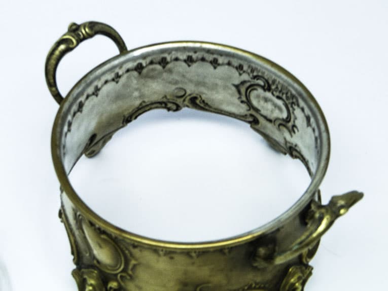 Cukiernica Rococo, mosiądz srebrzony, Polska, początek XX w. - 187874