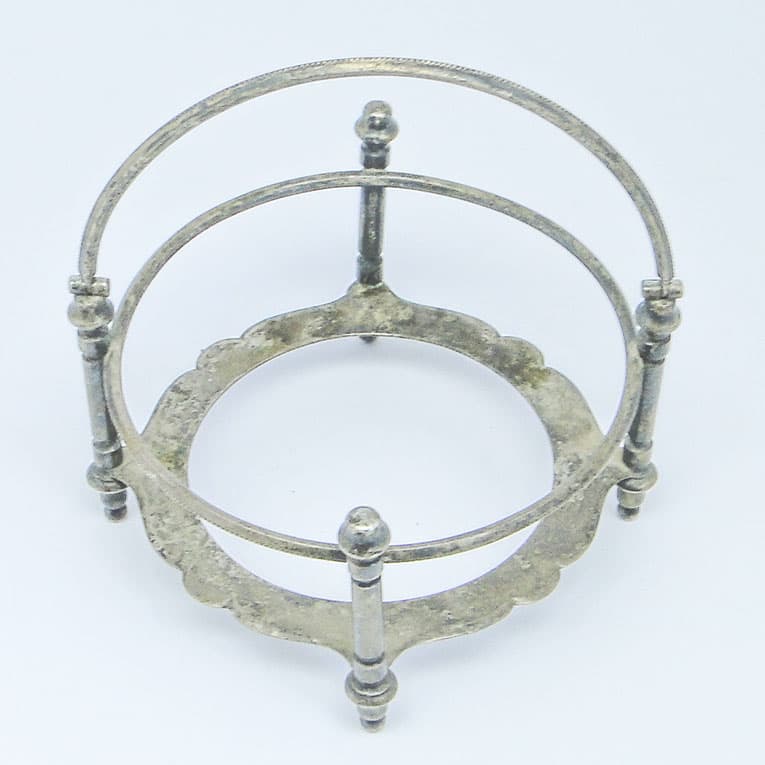 Eclectic sugar bowl, glass, silver-plated brass, Bracia Henneberg, Poland, 1920s. - 187936