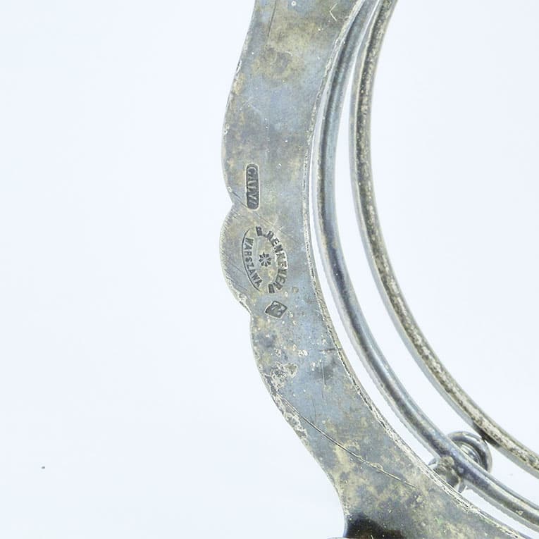 Eclectic sugar bowl, glass, silver-plated brass, Bracia Henneberg, Poland, 1920s. - 187937