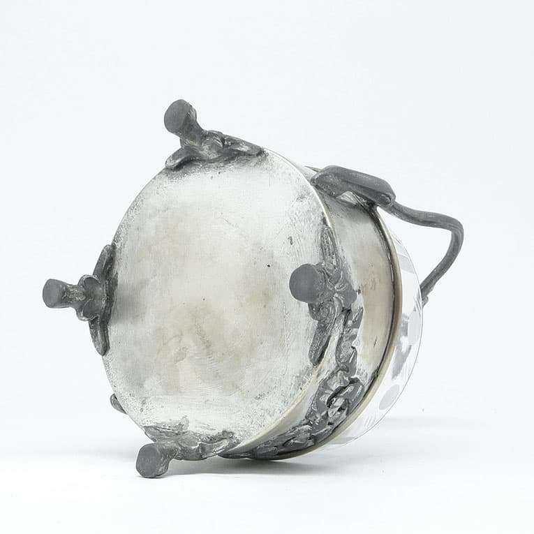 Cukiernica Art Nouveau, mosiądz srebrzony, Polska, lata 20. - 187965