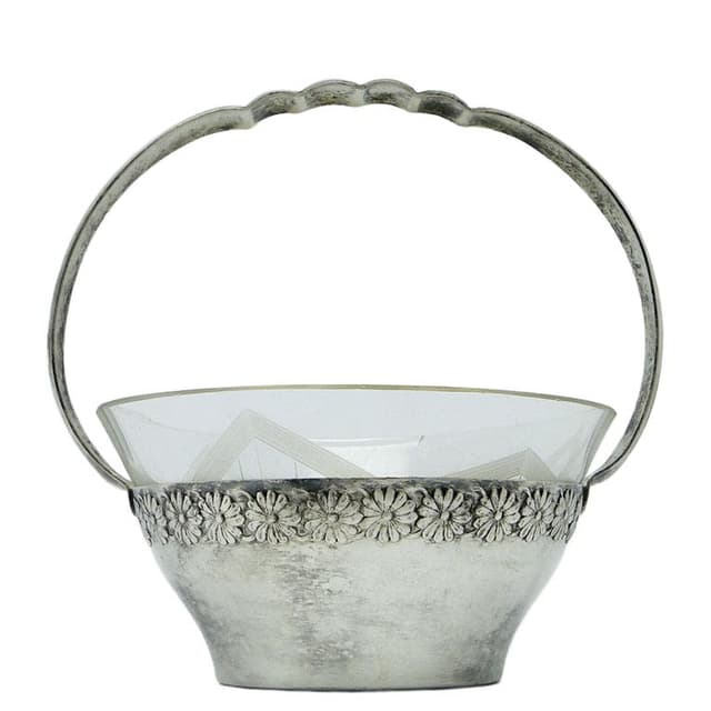 Cukiernica Secesja, mosiądz srebrzony, Szandrik, Austria, początek XX w. - WYMIARY