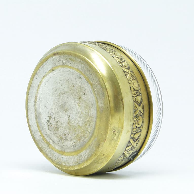 Cukiernica Art Deco, mosiądz srebrzony, szkło, Polska, lata 30. - 188016