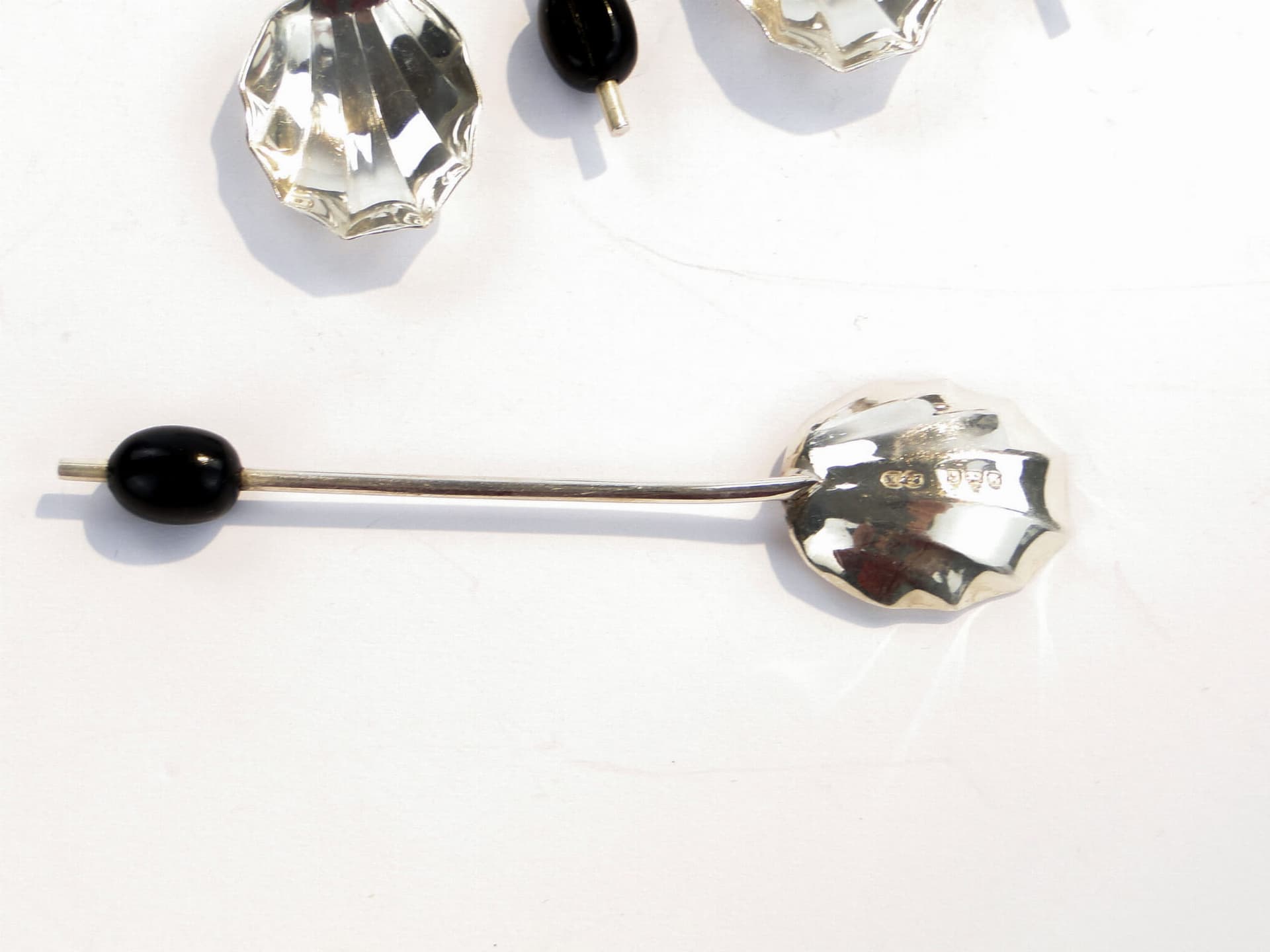 Coffee spoon set Art Deco, silver, black bakelite, United Kingdom, 1930s. - 188067