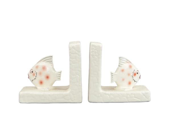 Para podpórek do książek, Art déco, porcelana ivory white, Ditmar Urbach, Czechosłowacja, lata 20. - WYMIARY