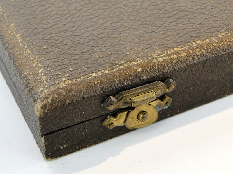 Komplet łyżeczek do kawy Art déco, bakelit czarny, mosiądz platerowany srebrem, Wielka Brytania, lata 30. - 188125