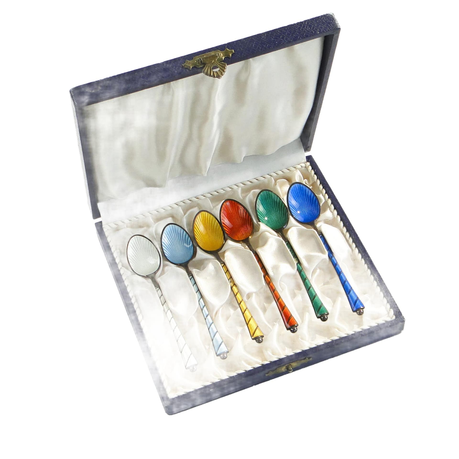 Mocha Spoon Set, multicolor, silver, Denmark, 1950s - 193122