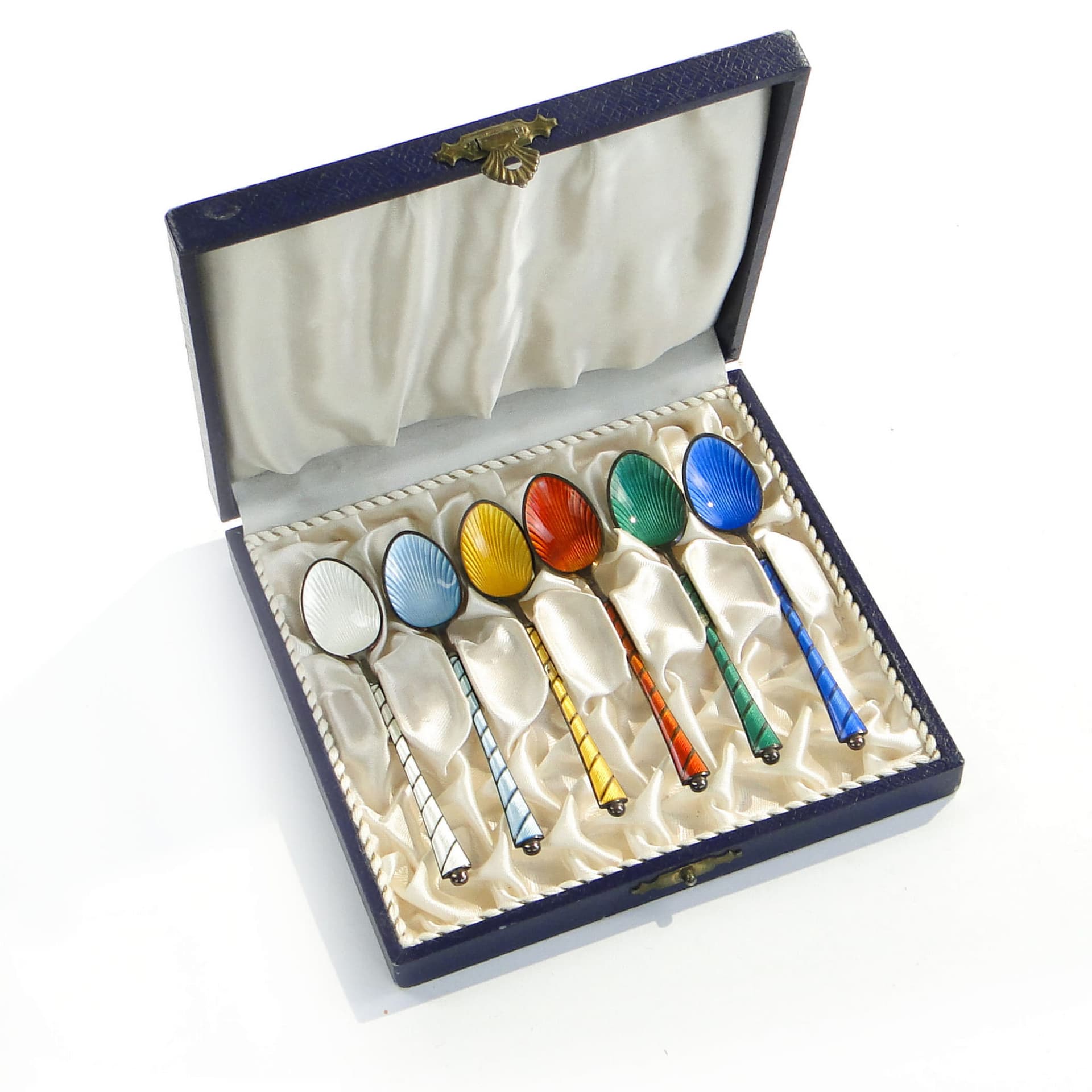 Mocha Spoon Set, multicolor, silver, Denmark, 1950s - 188165