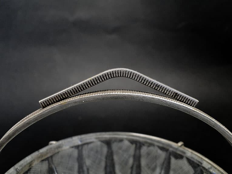 Cukiernica Art Deco, szkło, mosiądz srebrzony, Polska, lata 20. - 188226