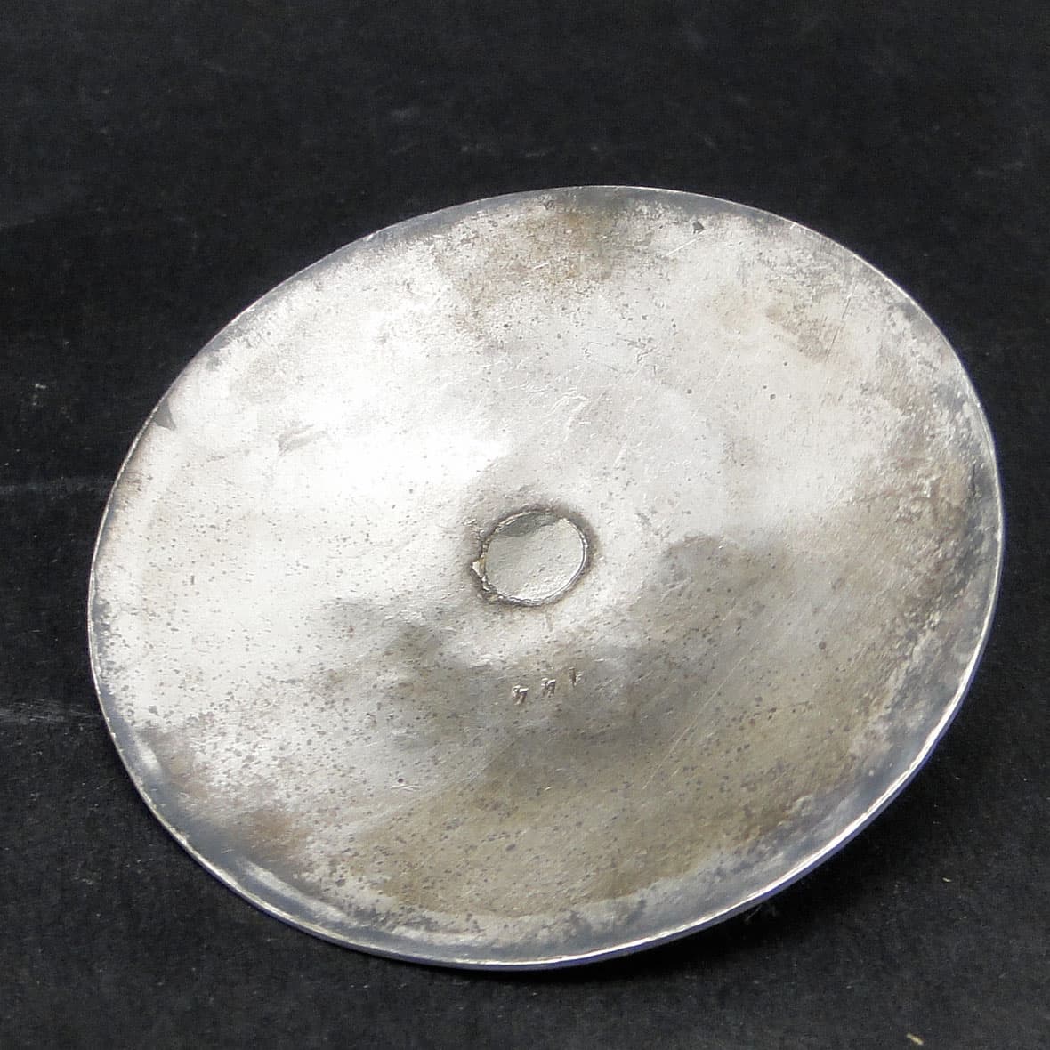 Art Deco sugar bowl, silver-plated brass, Poland, 1950s. - 188238