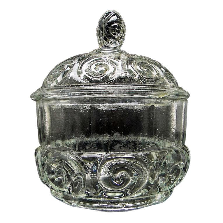 Cukiernica, postmodernizm new look, szkło prasowane, Polska, lata 70.