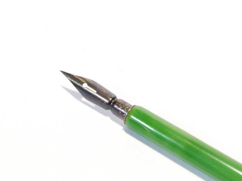 Pen Art Deco, green black, bakelite, Austria, 1920s. - 188358