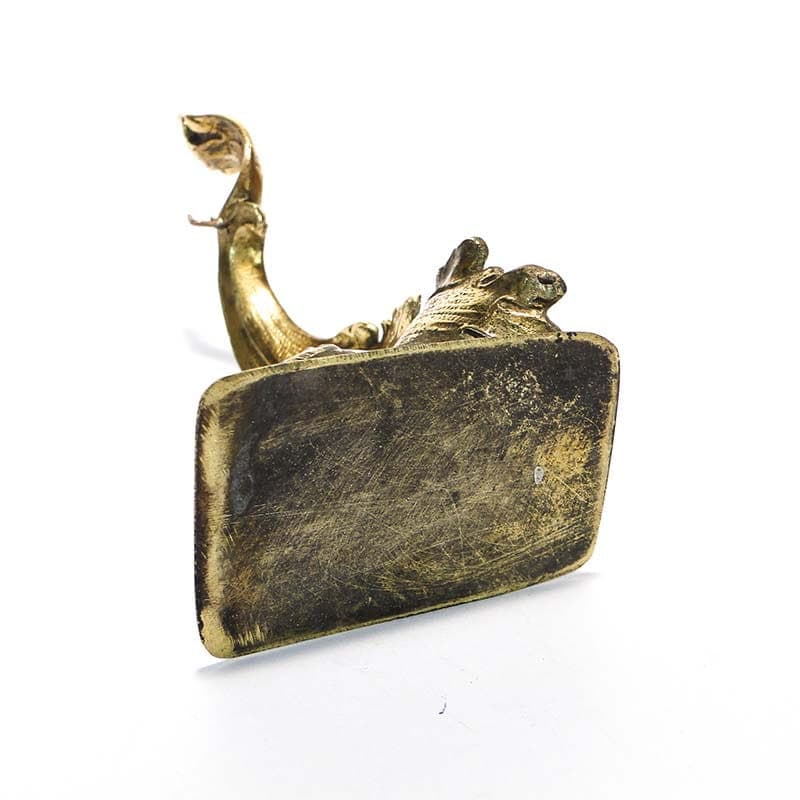 Postument na zegarek kieszonkowy, rocaille, mosiądz złocisty, Austria, lata 20. - 188395