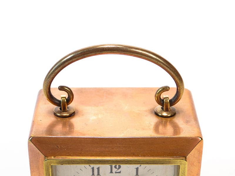 Zegar podróżny miniaturowy, miedź, Niemcy, początek XX w. - 188584