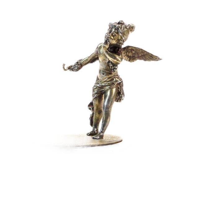 Postument na zegarek kieszonkowy, Art Nouveau, złoty, metal, Austria, XIX w. - WYMIARY