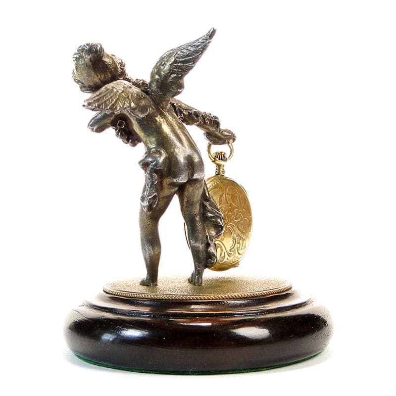 Postument na zegarek kieszonkowy, Art Nouveau, złoty, metal, Austria, XIX w. - 188611