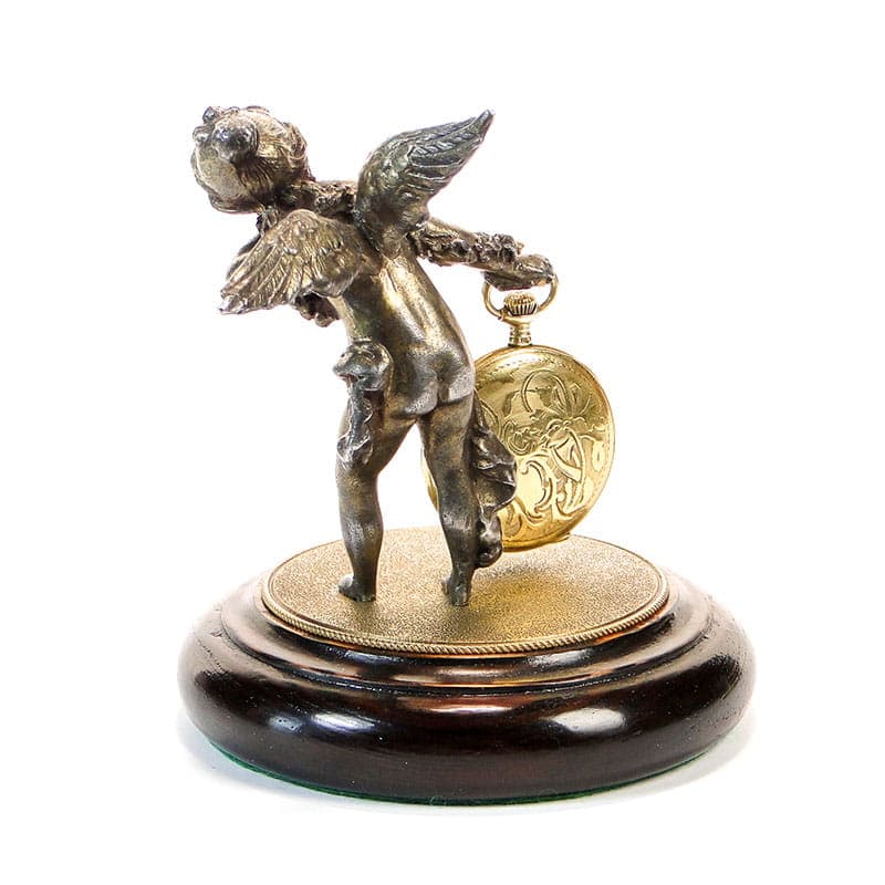 Postument na zegarek kieszonkowy, Art Nouveau, złoty, metal, Austria, XIX w. - 188617