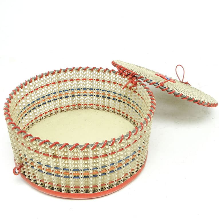 Pudełko na bibeloty, new look pop-art, plastik, Polska, lata 50. - 188725