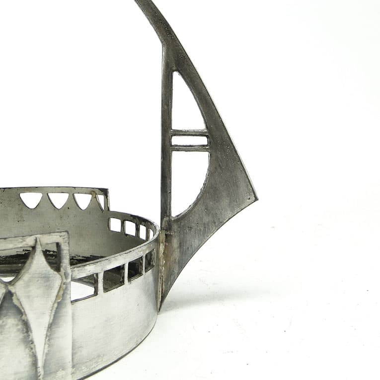 Art Nouveau sugar bowl, silver-plated pewter, WMF, Germany, 1920s. - 188753