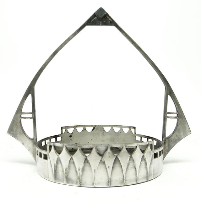 Art Nouveau sugar bowl, silver-plated pewter, WMF, Germany, 1920s. - DIMENSION