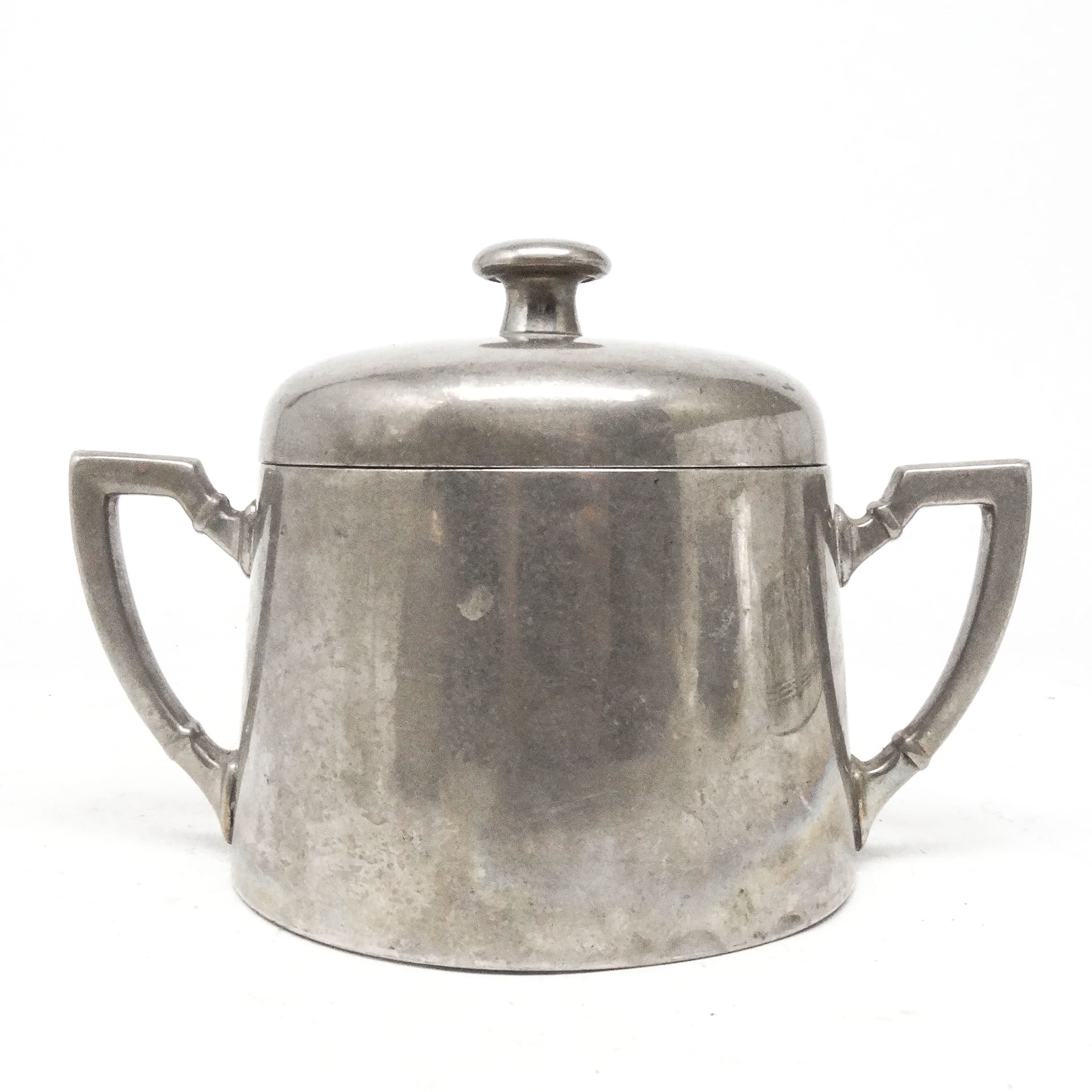 Art Deco sugar bowl, silver-plated brass, Germany, 1920s. - 188847