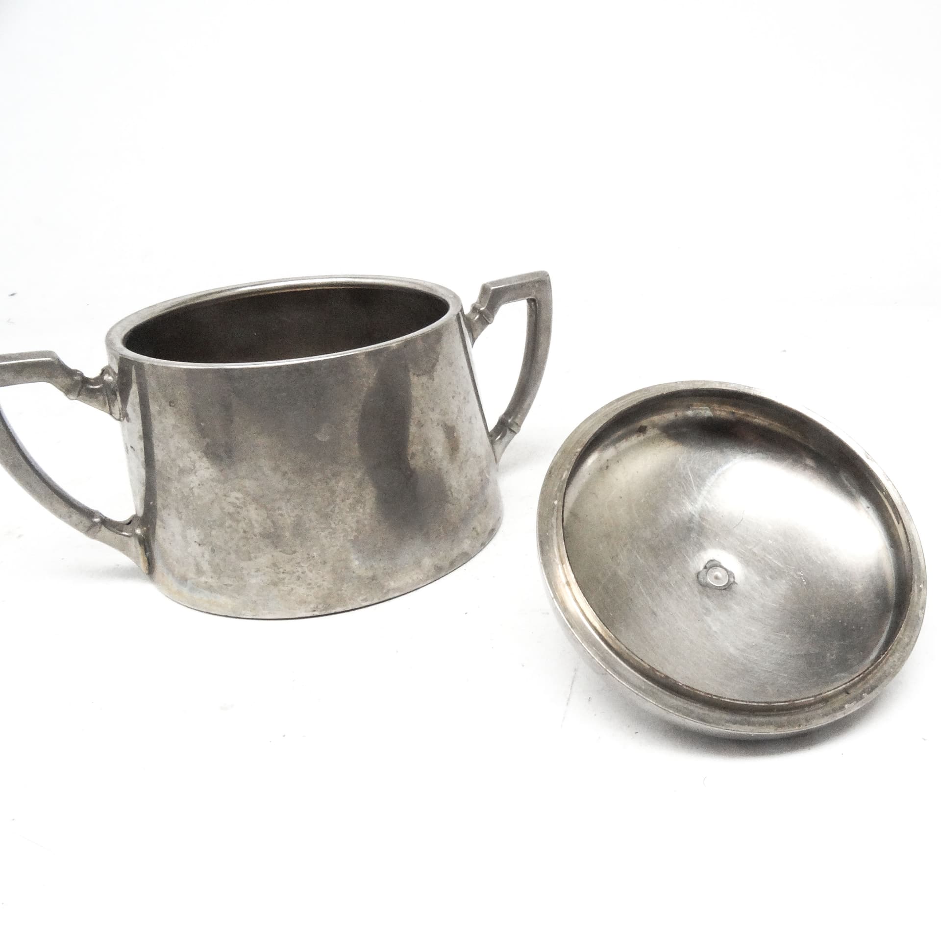 Art Deco sugar bowl, silver-plated brass, Germany, 1920s. - 188850