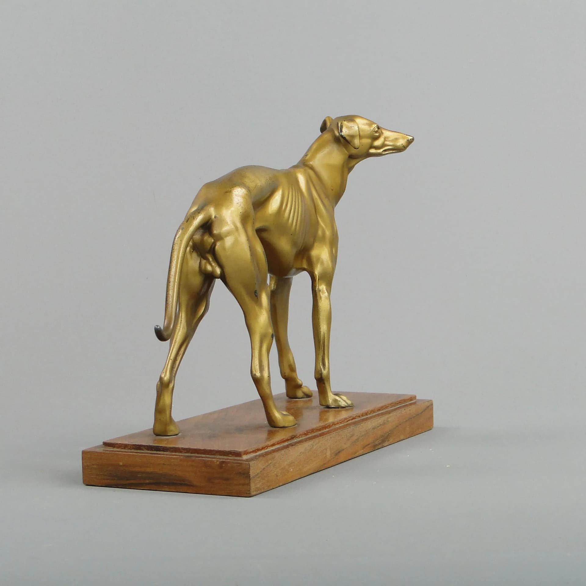 Greyhound Figure Art Deco, gilded metal, Germany, 1920s - 13089