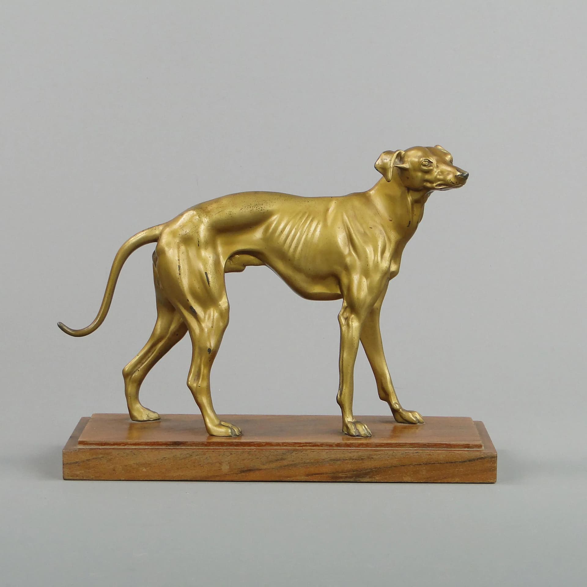 Greyhound Figure Art Deco, gilded metal, Germany, 1920s - 13085