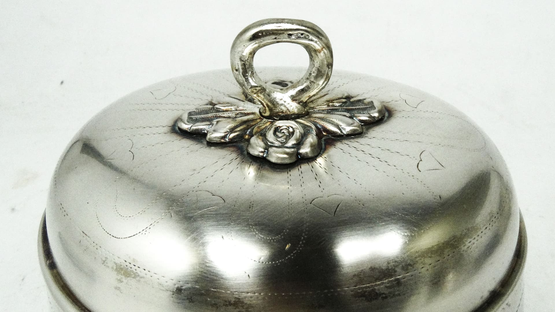 Cukiernica Biedermeier, mosiądz srebrzony, Polska, XIX w. - 188935