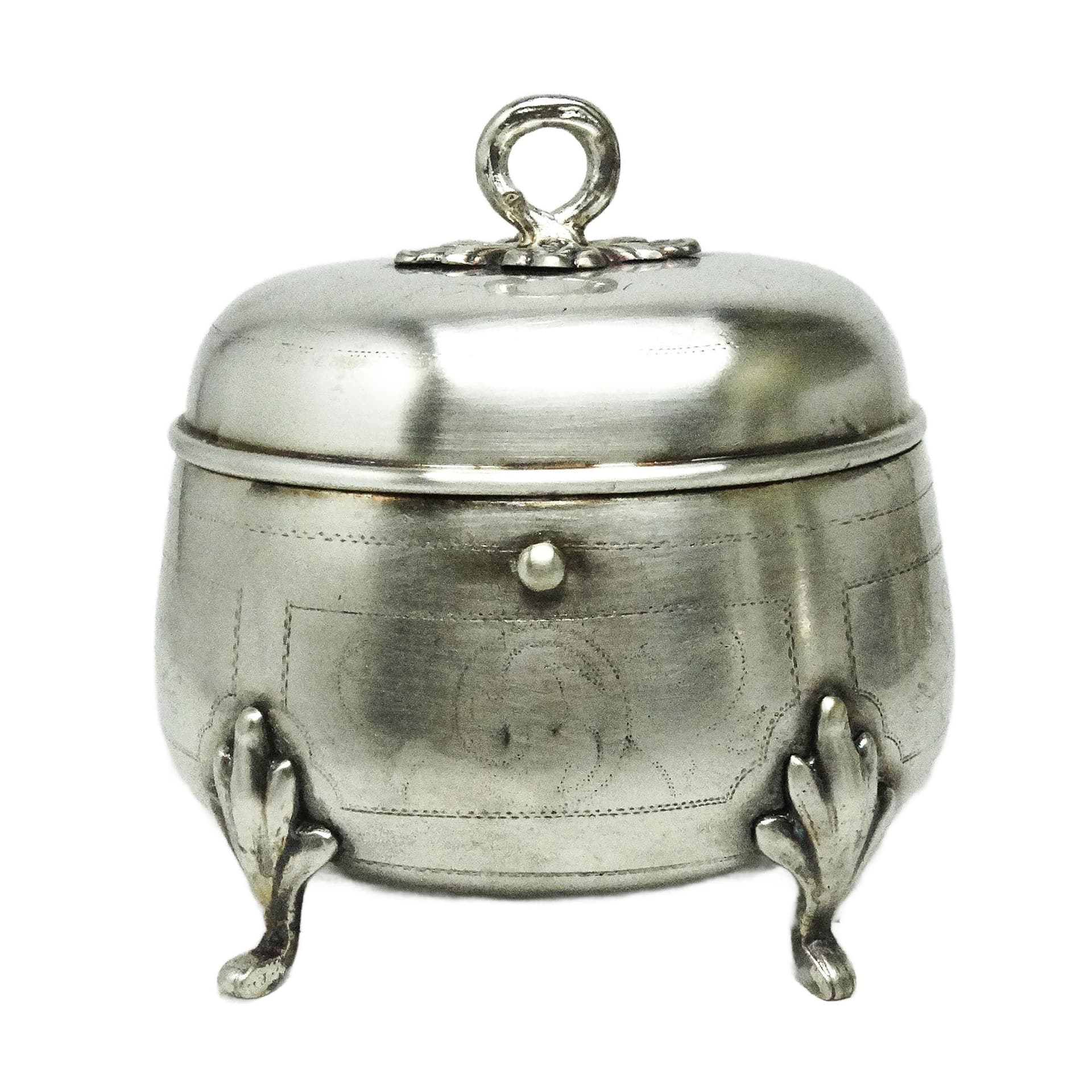 Cukiernica Biedermeier, mosiądz srebrzony, Polska, XIX w. - 193216