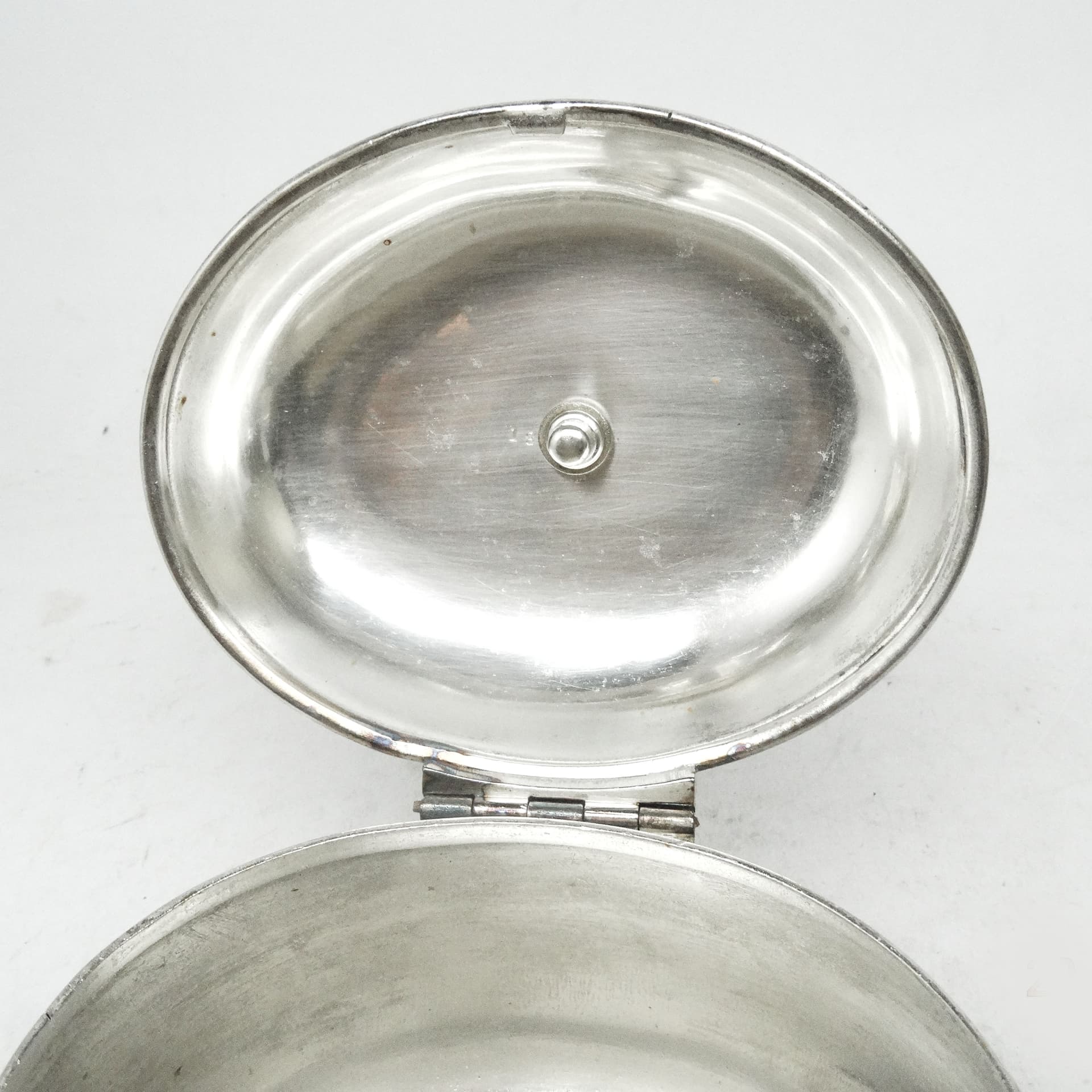 Cukiernica Biedermeier, mosiądz srebrzony, Polska, XIX w. - 188944