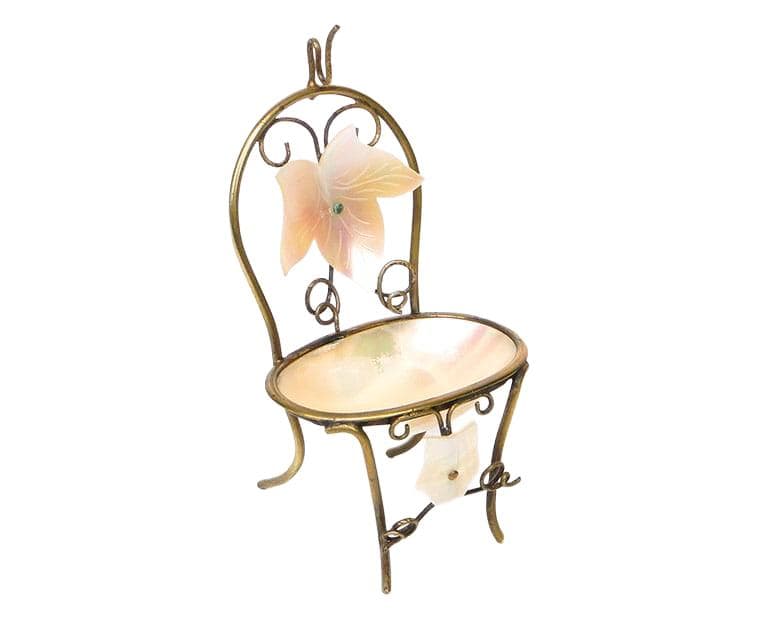 Postument na zegarek kieszonkowy, złocony mosiądz, muszla, Austria, XIX wiek - 191058