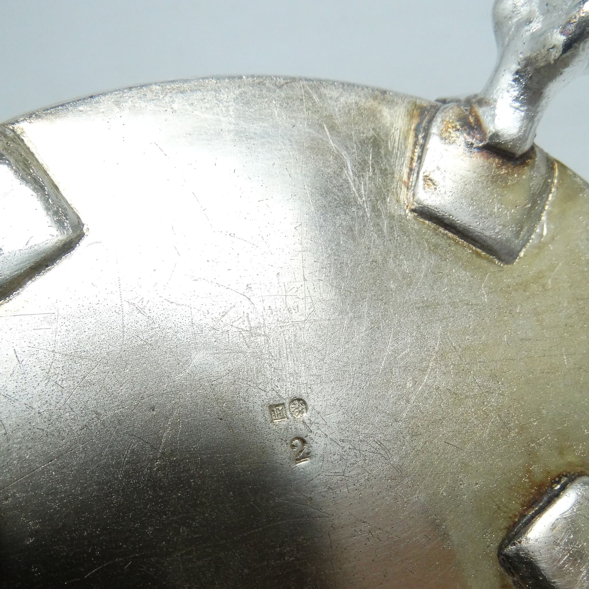 Art Nouveau sugar bowl, silver-plated brass, Belgium, 19th c. - 189001