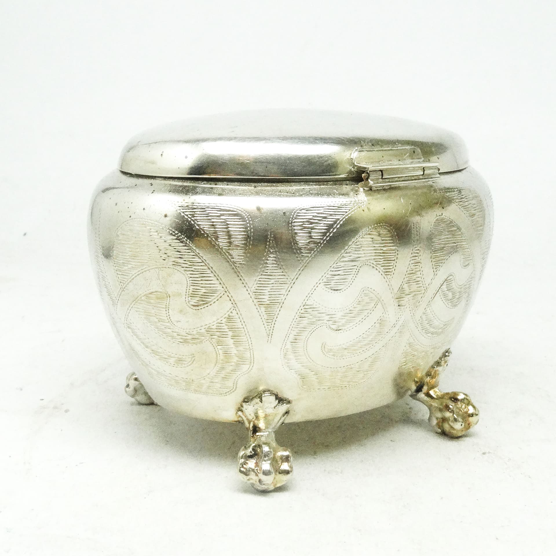 Art Nouveau sugar bowl, silver-plated brass, Belgium, 19th c. - 188996