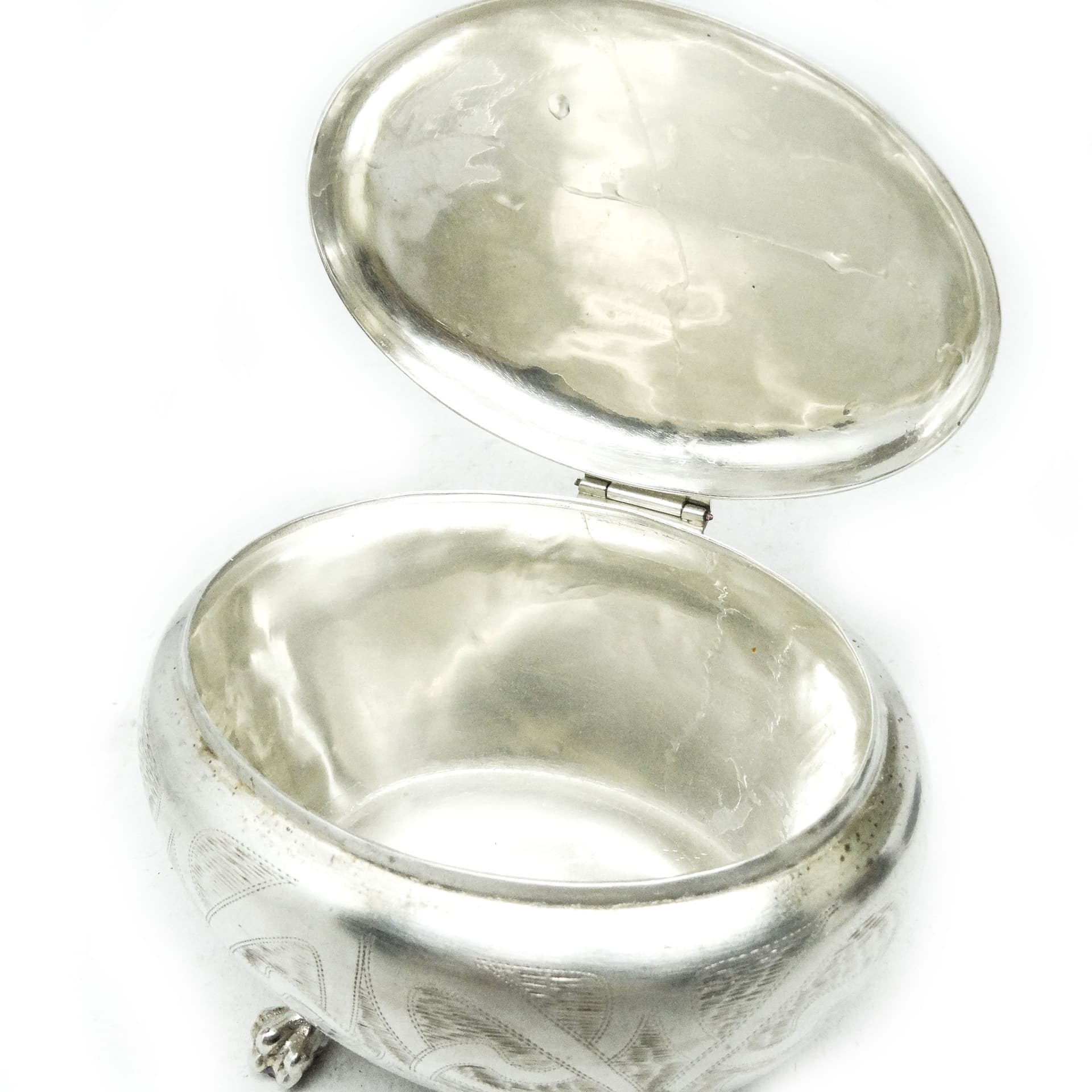 Art Nouveau sugar bowl, silver-plated brass, Belgium, 19th c. - 189002