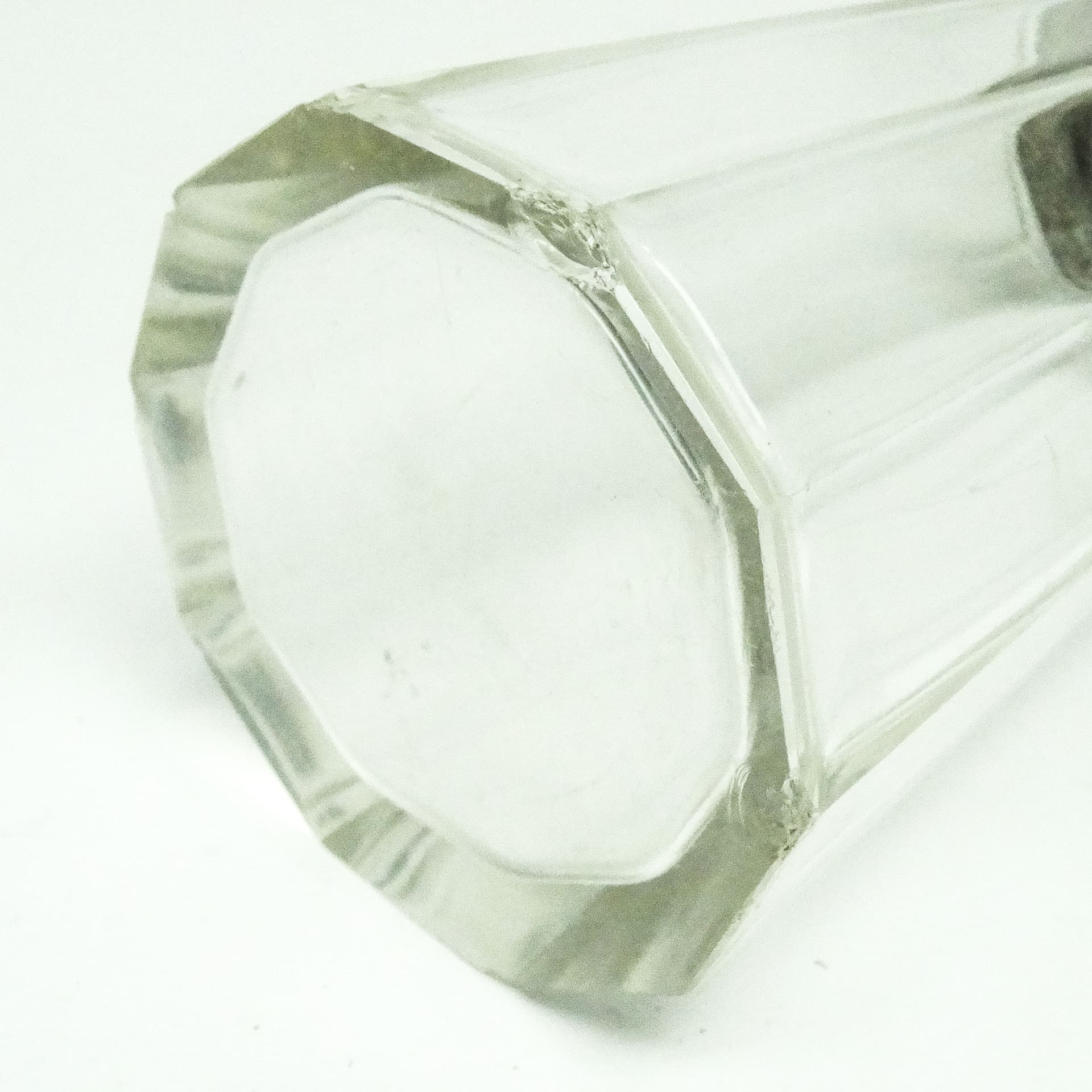 Cukiernica do cukru pudru Art Deco, szkło transparent, mosiądz srebrzony, Belgia, lata 30. - 189086