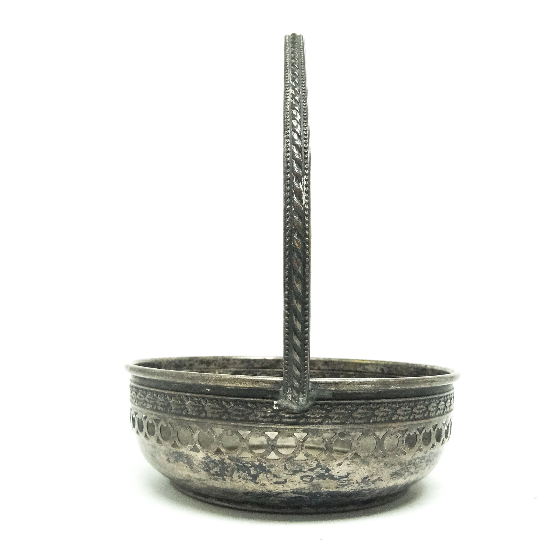 Art Deco sugar bowl, silver-plated brass, Poland, 1920s. - 189226