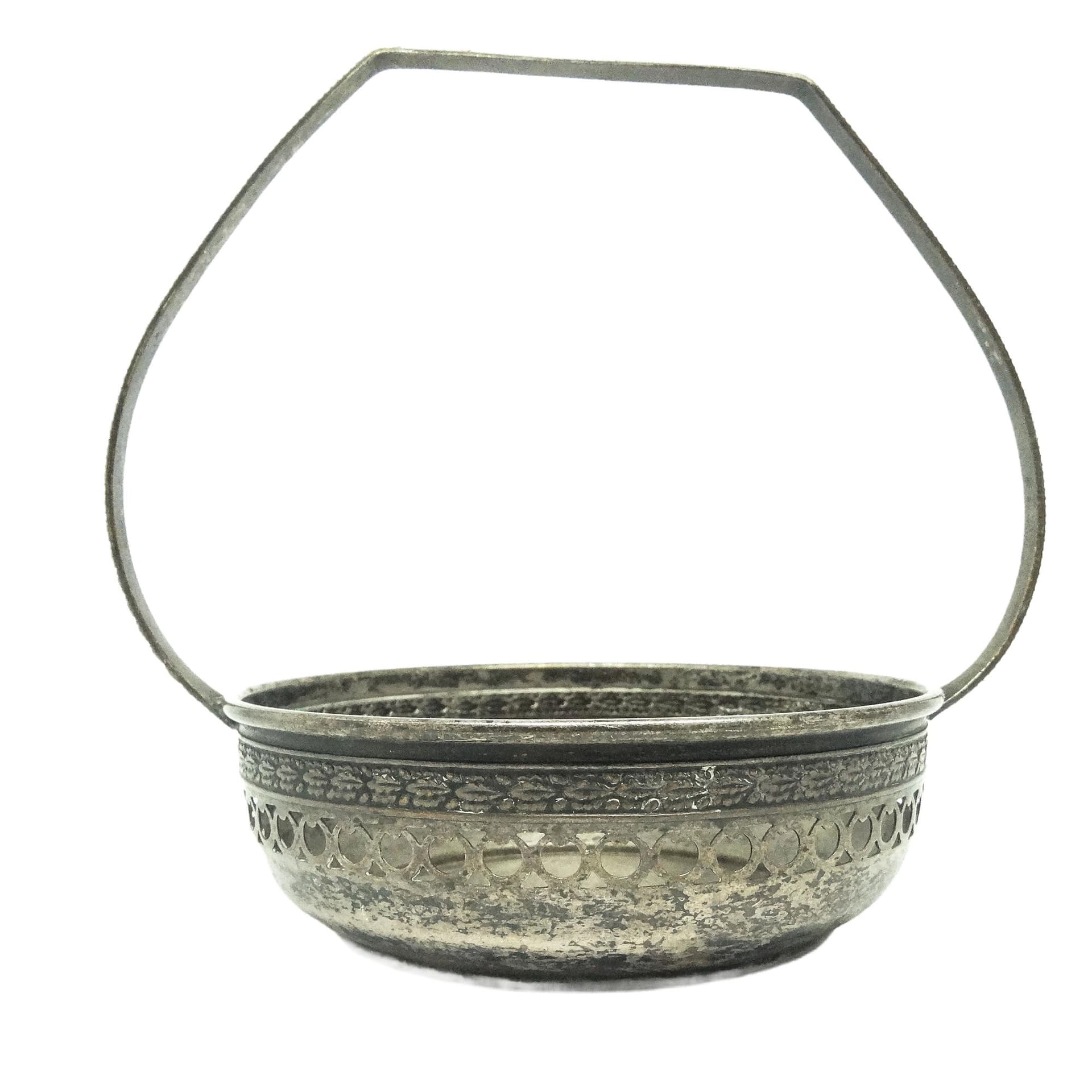 Art Deco sugar bowl, silver-plated brass, Poland, 1920s. - 193257